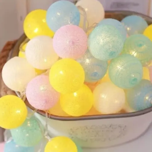 Cotton Ball String Lights