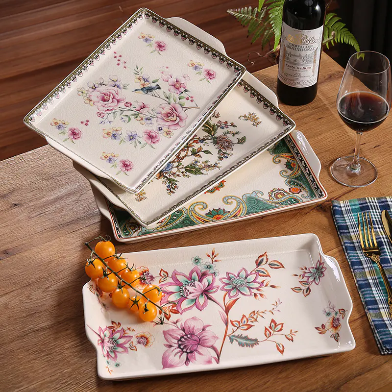 Glazed Ceramic Serving Tray — view 2